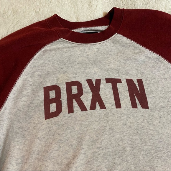 Mens Large Brixton Vintage Crewneck. Burgundy and grey. Great condition - Picture 2 of 9